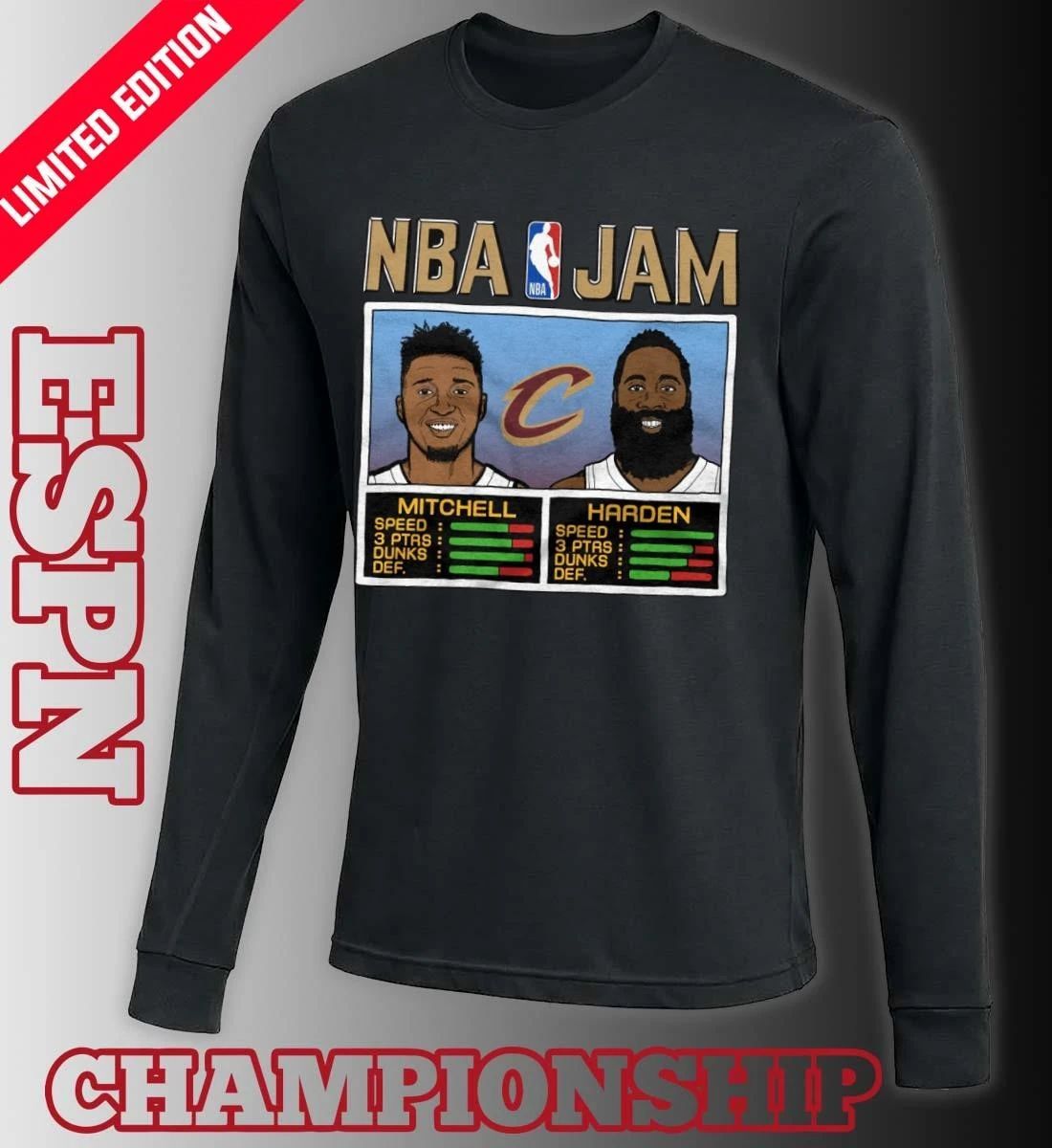 NBA Jam Cleveland Cavaliers Mitchell And Harden Shirt