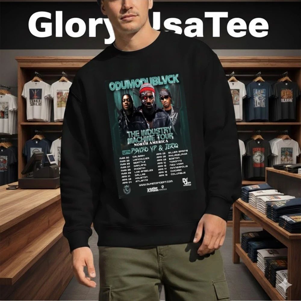 Odumodu Blvck The Industry Machine Tour North America 2026 Poster Shirt