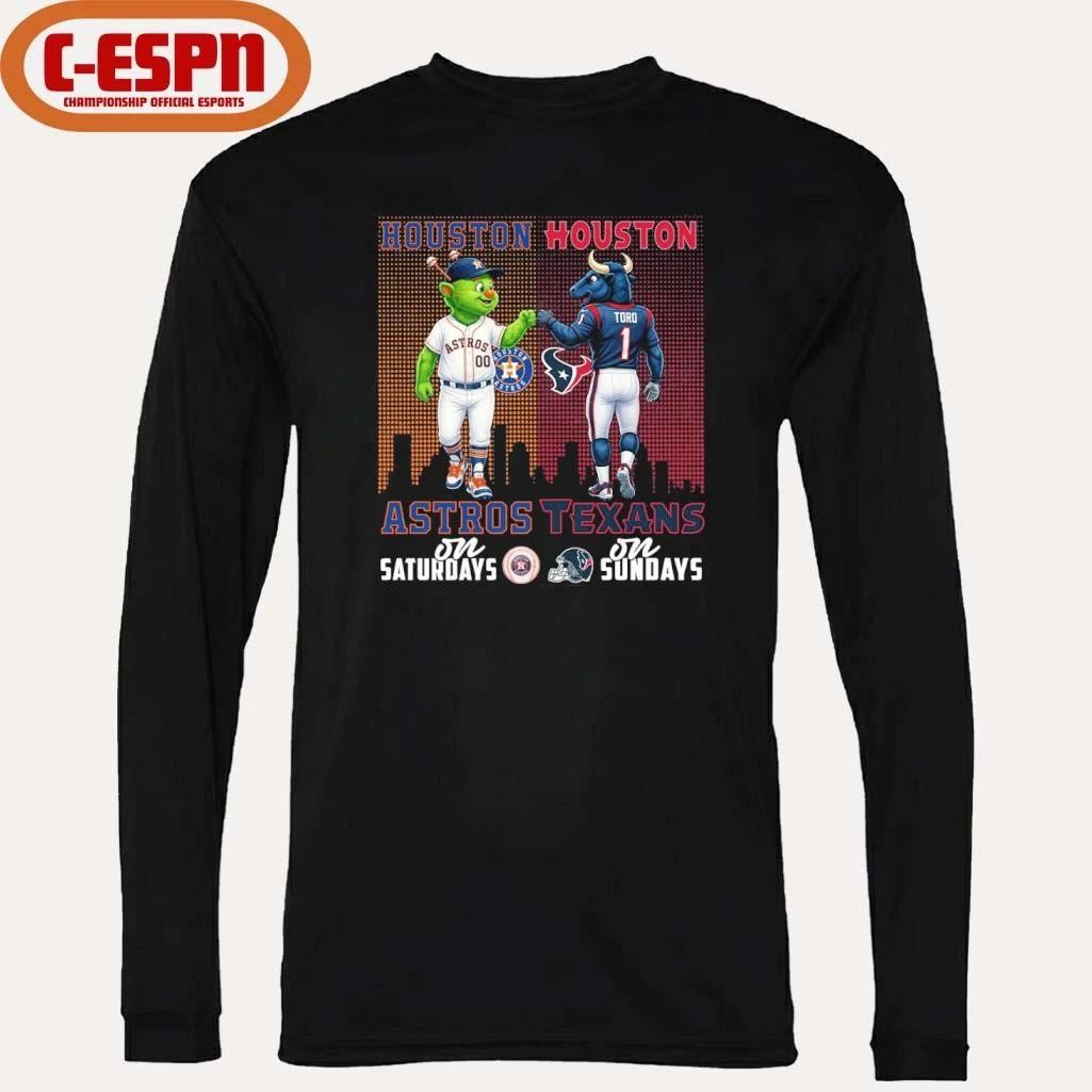 Mascot Houston Astros On Saturdays And Houston Texas On Sundays Shirt