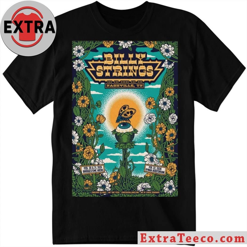 Billy Strings Feb 20-21 2026 Nashville TN Poster Shirt