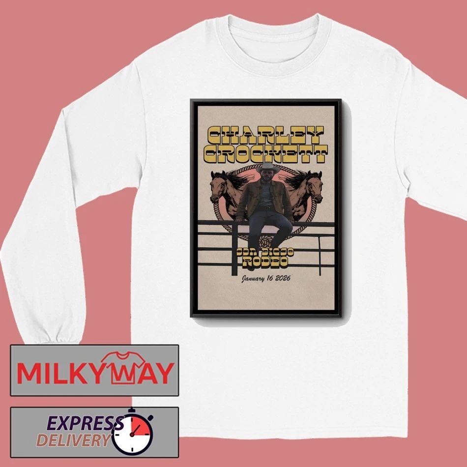 Charley Crockett Jan 16 2026 Petco Park San Diego CA Poster shirt