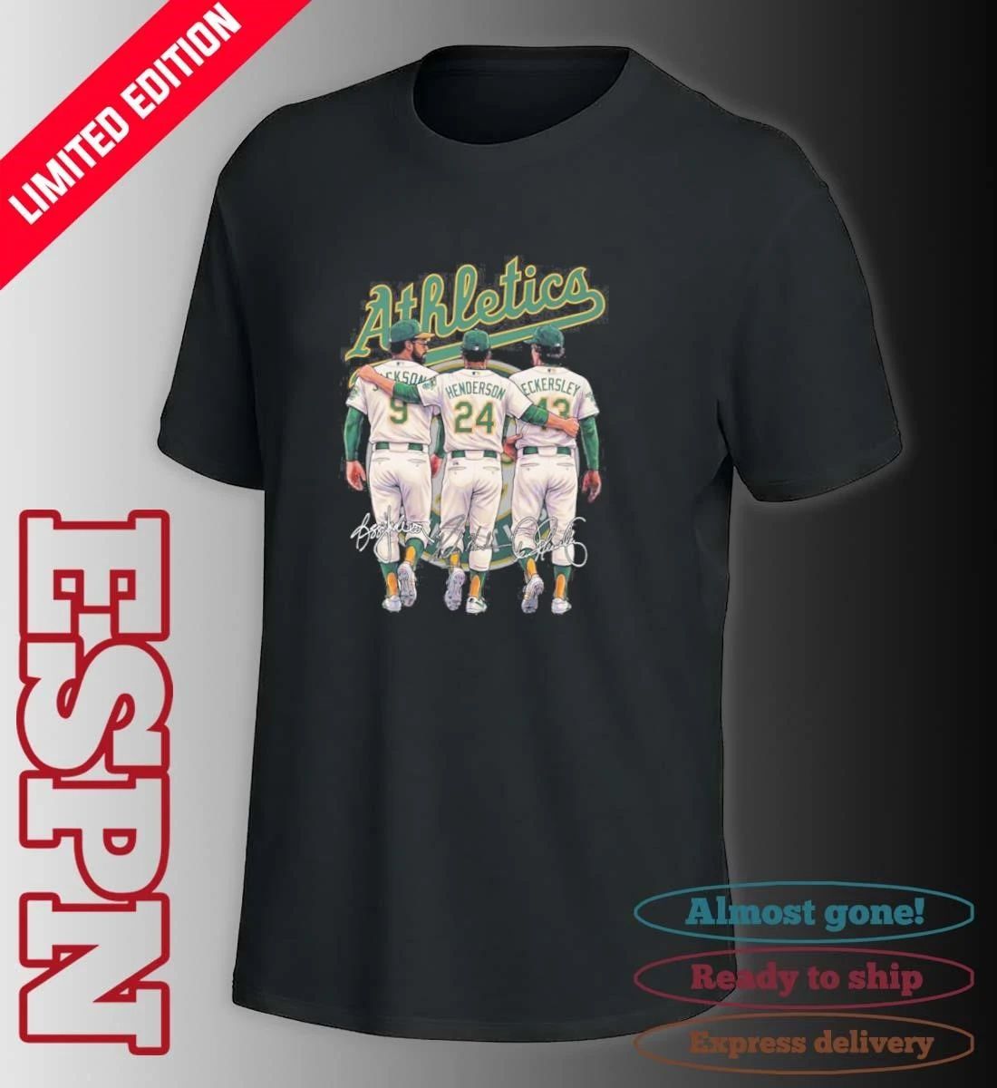 Oakland Athletics Reggie Jackson, Rickey Henderson And Dennis Eckersley Shirt