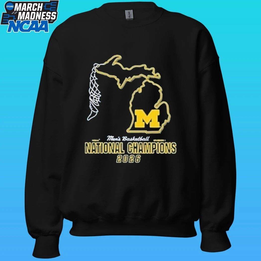 Michigan Wolverines Youth Mbb National Champs 2026 Net Shirt