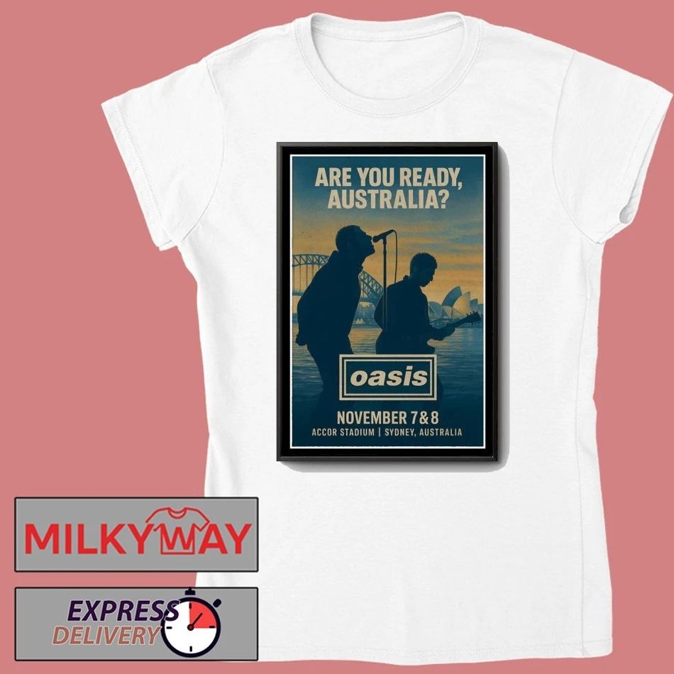 Oasis Accor Stadium, Sydney Australia New Poster shirt
