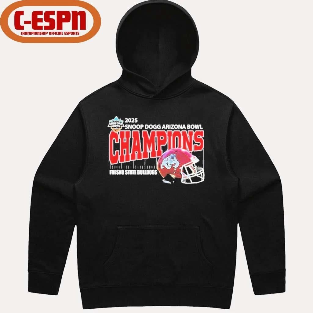 Fresno State Bulldogs 2025 Snoop Dogg Arizona Bowl Champions Helmet Shirt