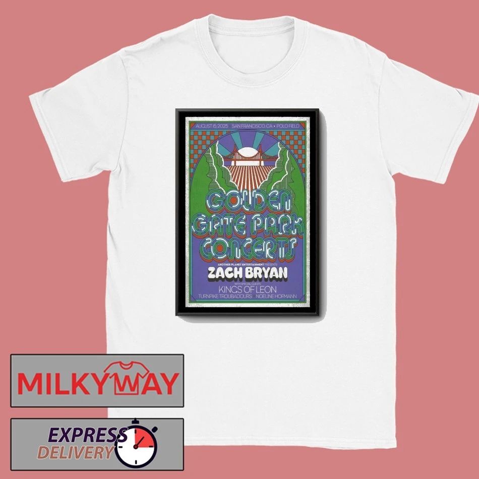 Zach Bryan & Kings Of Leon Event Golden Gate Park Show 2025 Poster shirt