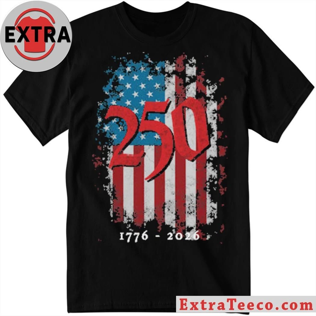 Original USA America 250 Years Grunge Flag 1776-2026 Shirt