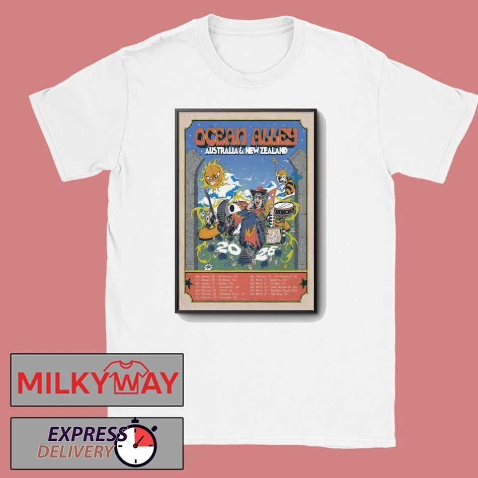 Ocean Alley AUS And NZ Tour 2026 Poster shirt
