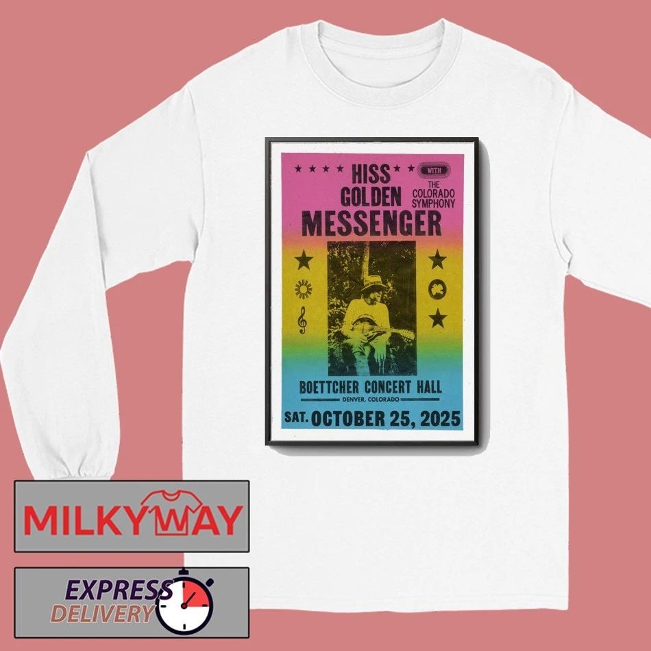 Poster Hiss Golden Messenger Tour Denver, CO 10.25.2025 shirt