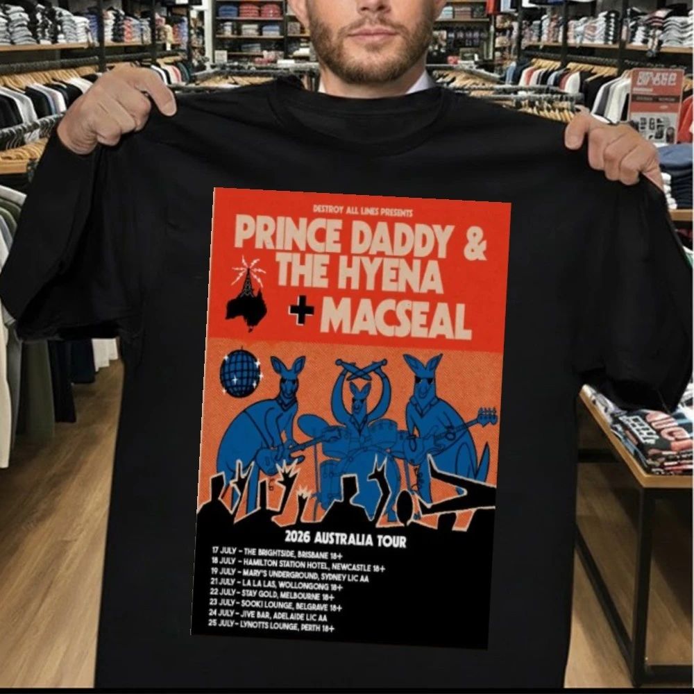 Prince Daddy & The Hyena, Macseal 2026 Australia Tour Poster Shirt