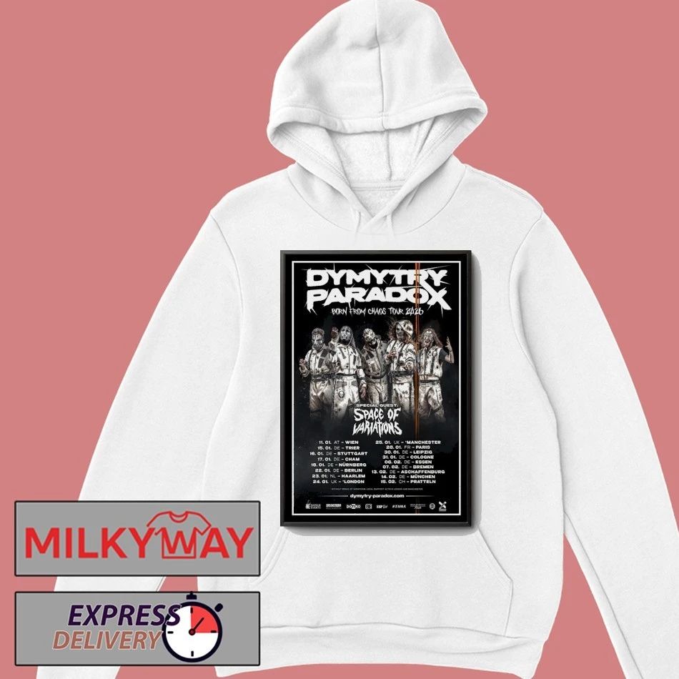 Dymytry Paradox Born From Chaos Tour 2026 Poster shirt