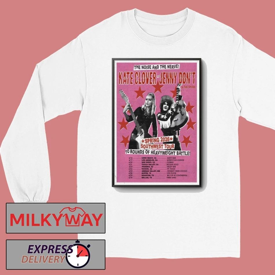 Kate Clover VS Jenny Don’t Spring 2026 Southwest Tour Poster shirt