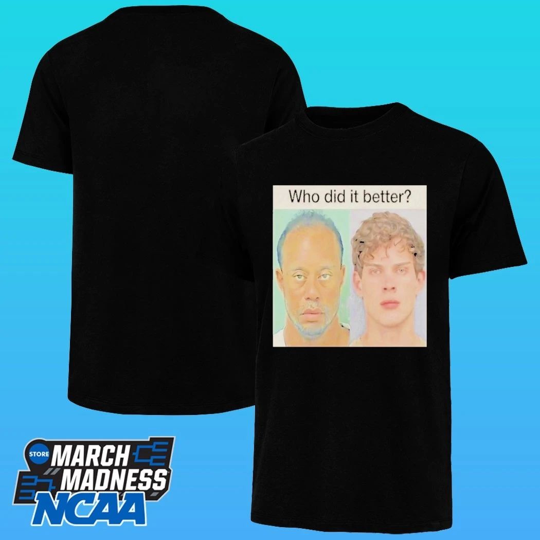 Tiger Woods And Clavicular Mugshot Who Did It Better Photo Shirt