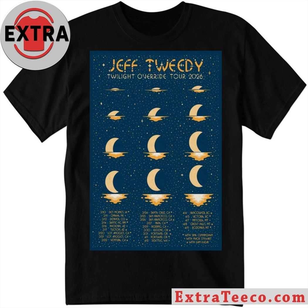 Jeff Tweedy Twilight Override March-April 2026 Tour Poster T-Shirt