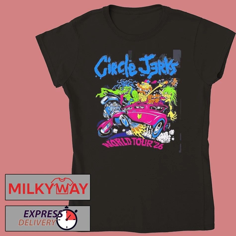 Circle Jerks Pizz Hot Rod 2026 World Tour Merch Two Sided T-Shirt