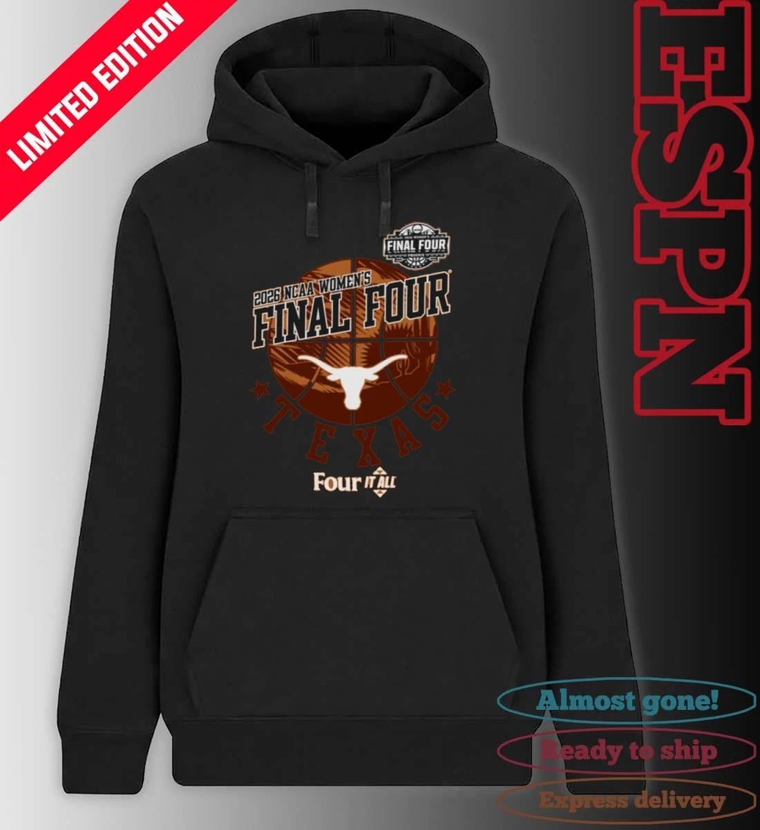 Texas Longhorns Four It All Women’s Final Four 2026 Shirt