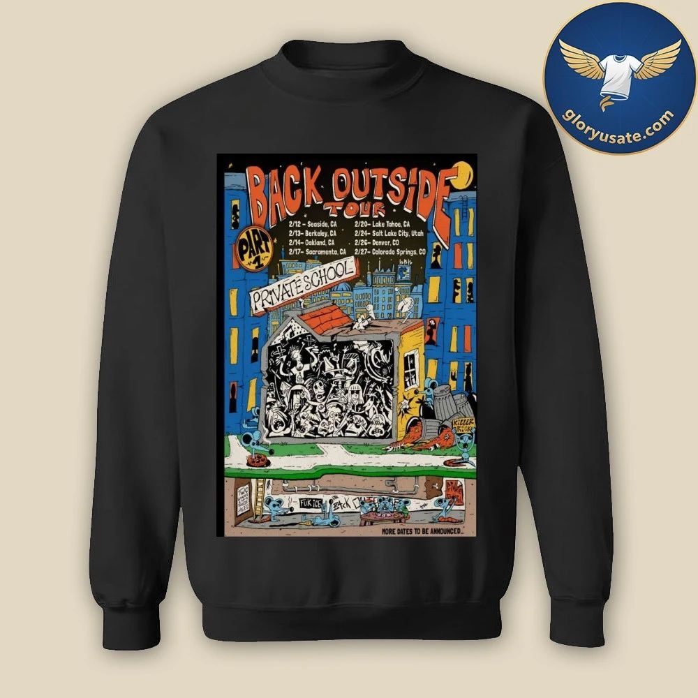 Private School Back Outside 2026 Tour Poster Shirt