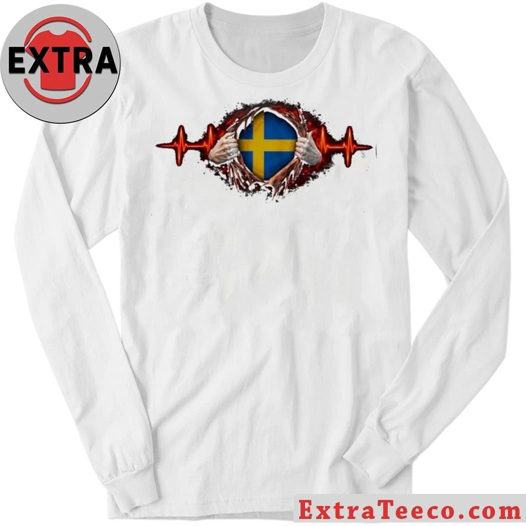 Swedish Heartbeat Flag T-Shirt