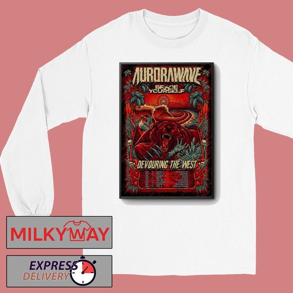 Aurorawave Devouring The West 2026 Tour Poster shirt
