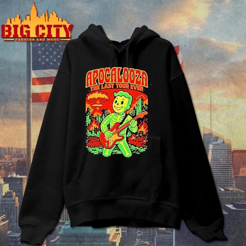 Vault Boy Apocalooza The Last Tour Ever Graphic Cartoon Shirt