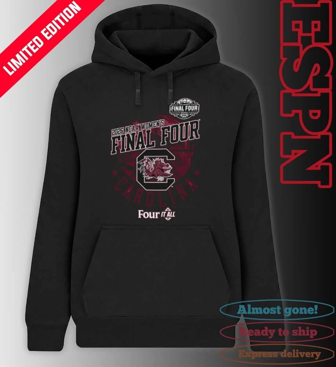 South Carolina Gamecocks Four It All Women’s Final Four 2026 Shirt