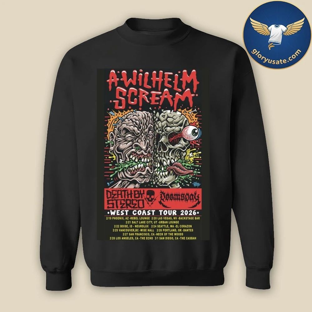 A Wilhelm Scream West Coast Tour 2026 Poster Shirt