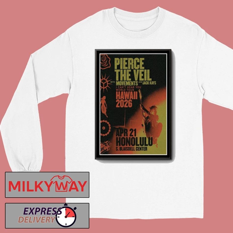 Pierce The Veil Neal S. Blaisdell Arena, Honolulu 2026 Poster shirt