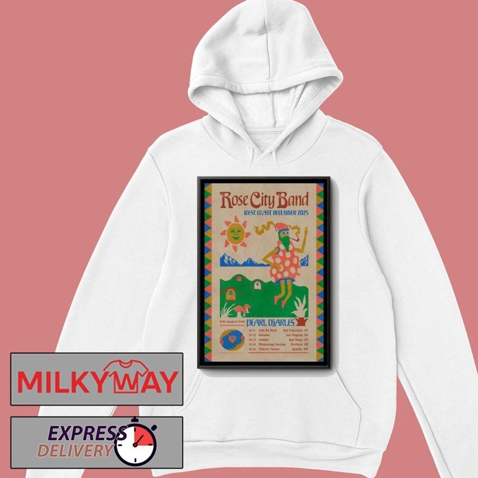 Poster Rose City Band 2025 West Coast December Tour shirt
