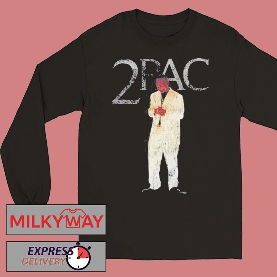 2pac White Suit Layered New Shirt