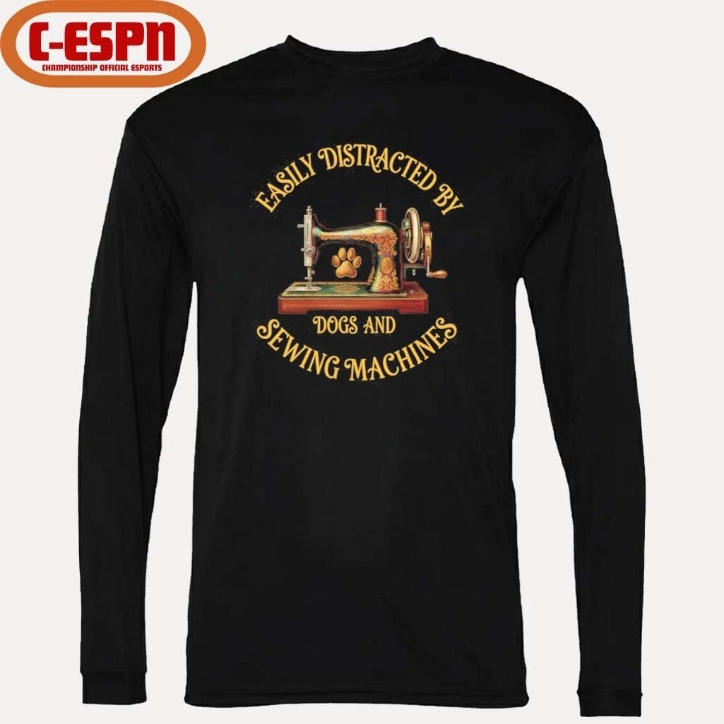 Easily Distracted By Dog And Sewing Machines Shirt