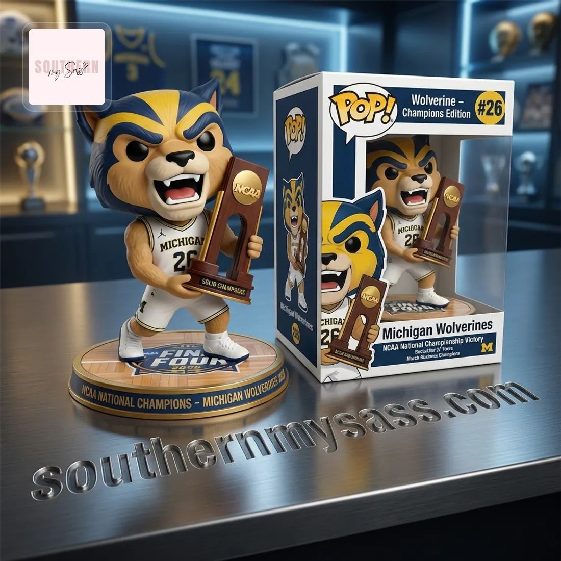 Michigan Wolverines 2026 NCAA National Champions Pop Figure Doll