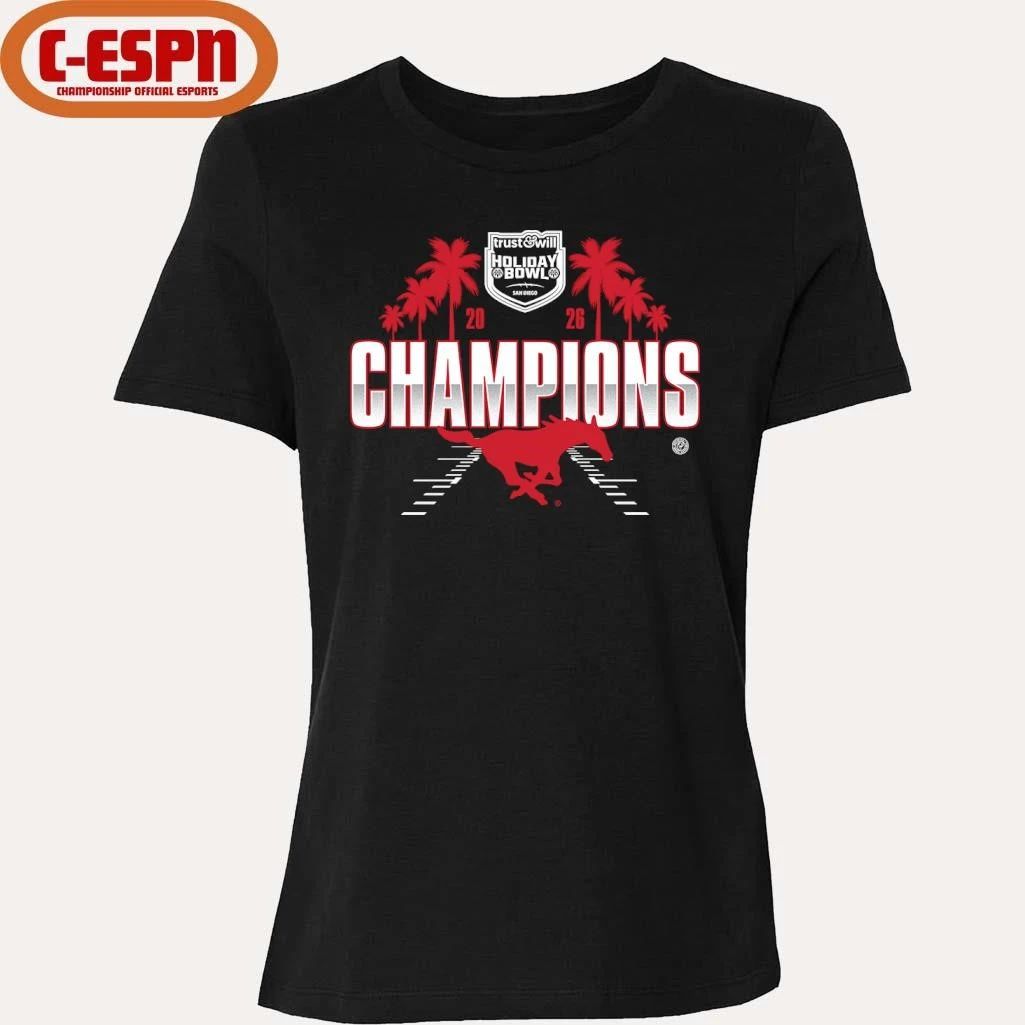 SMU Mustangs Holiday Bowl Champions T-Shirt
