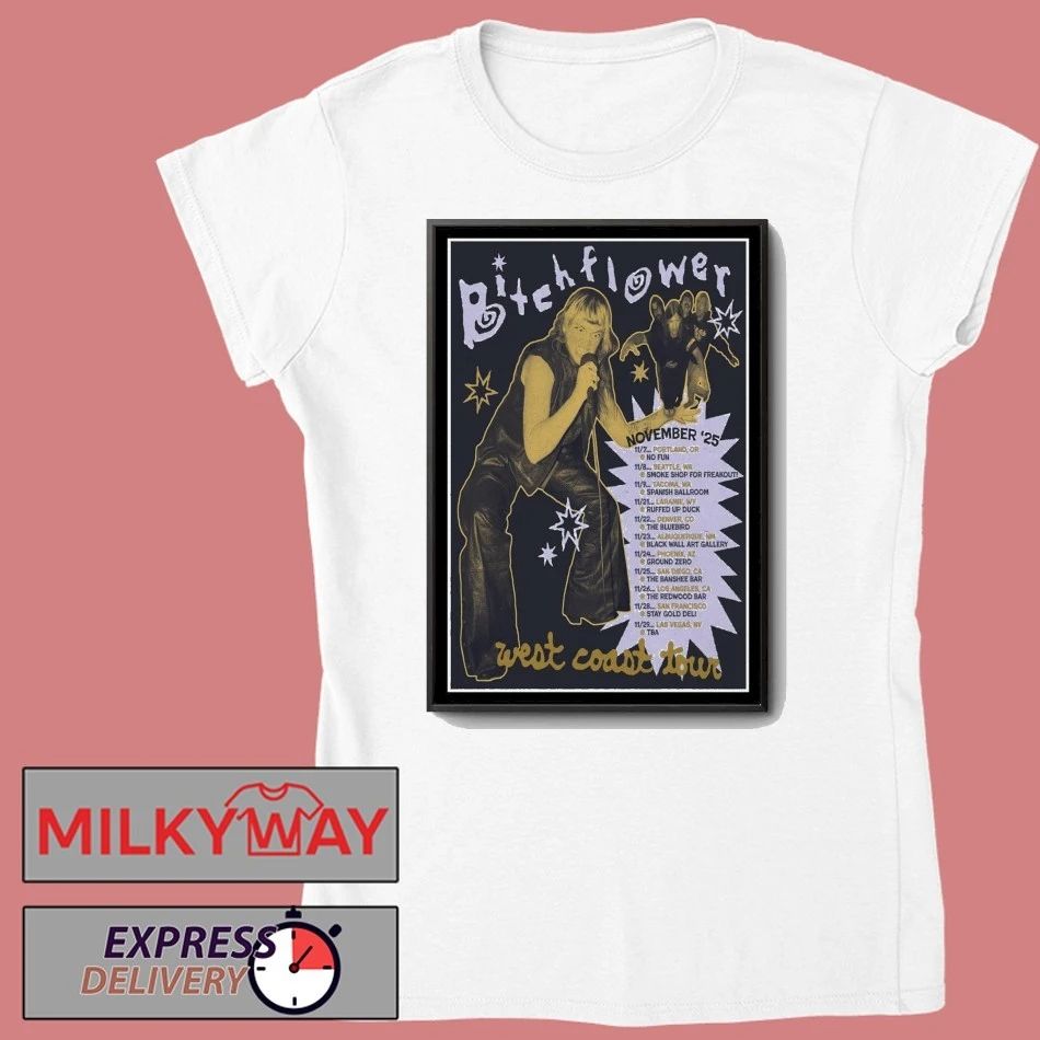Bitchflower West Coast November 2025 Tour Poster shirt