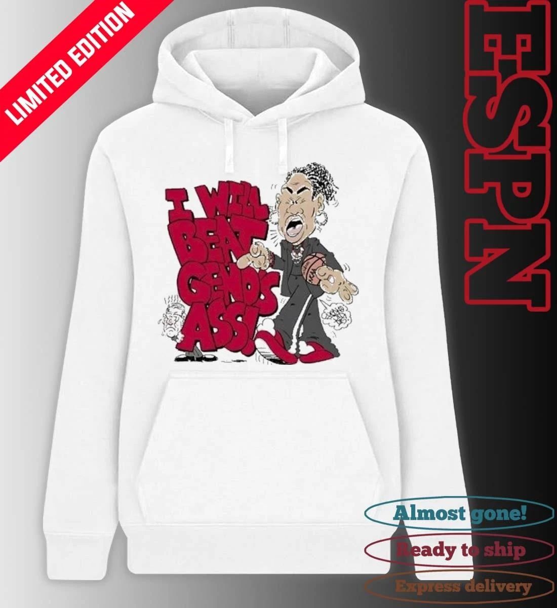 Dawn Staley I will beat Geno Auriemma ass caricature shirt