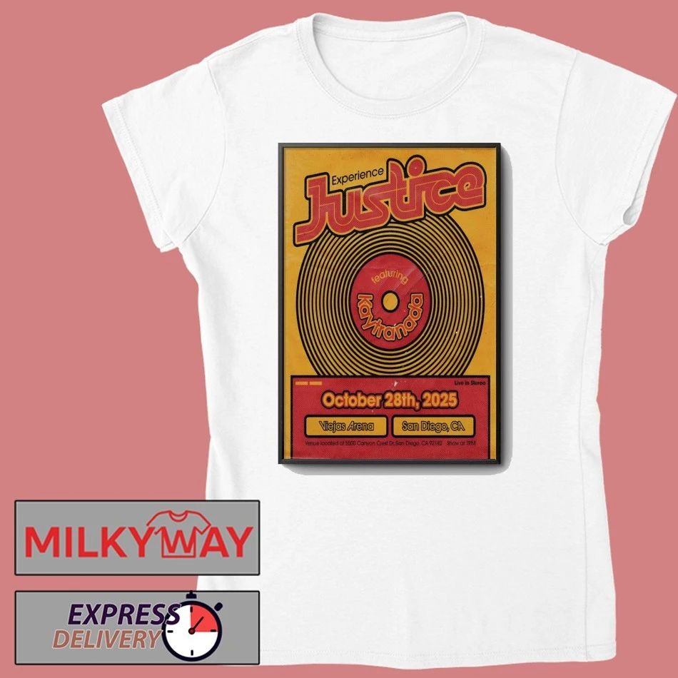 Justice Oct 28 2025 Viejas Arena Show Poster shirt