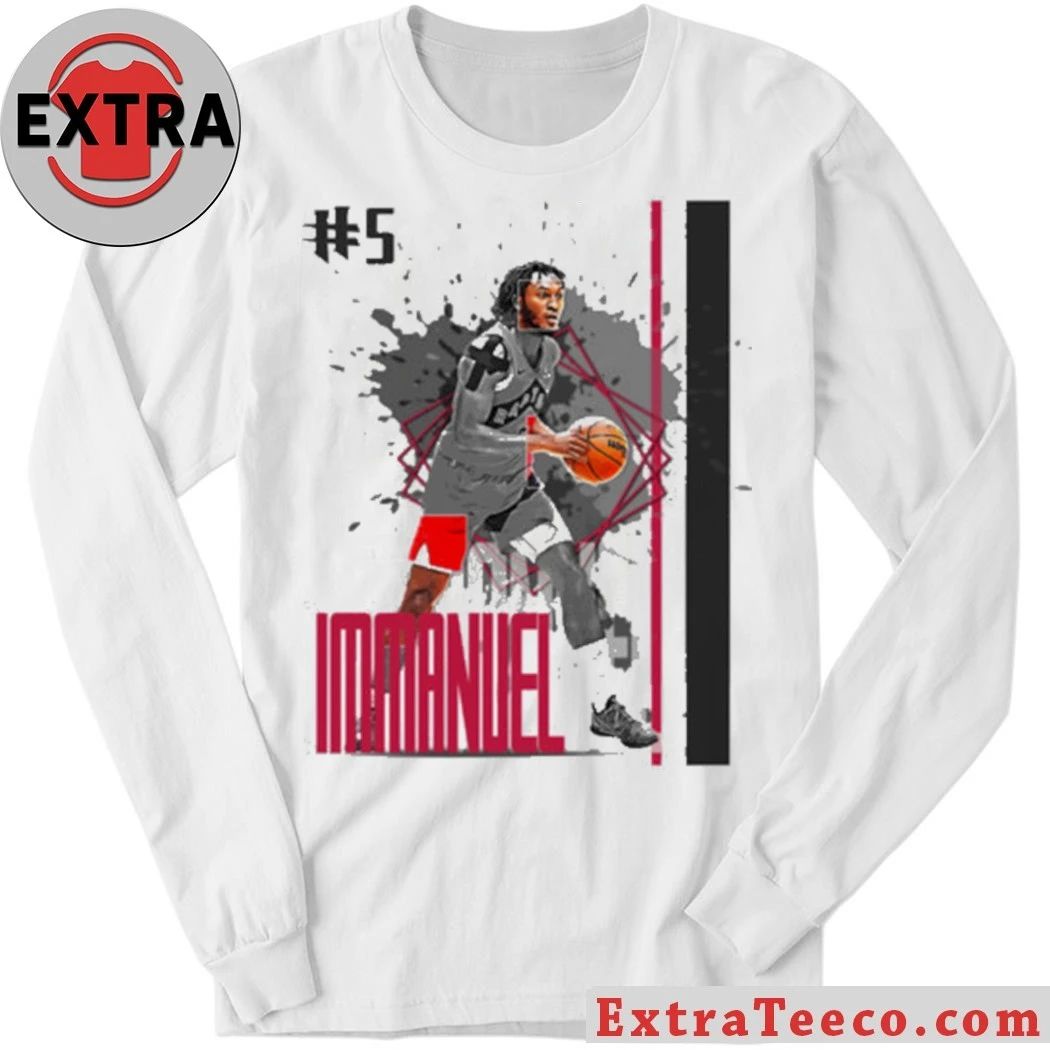 Number 5 Immanuel Quickley basketball Player Raptors T-Shirt