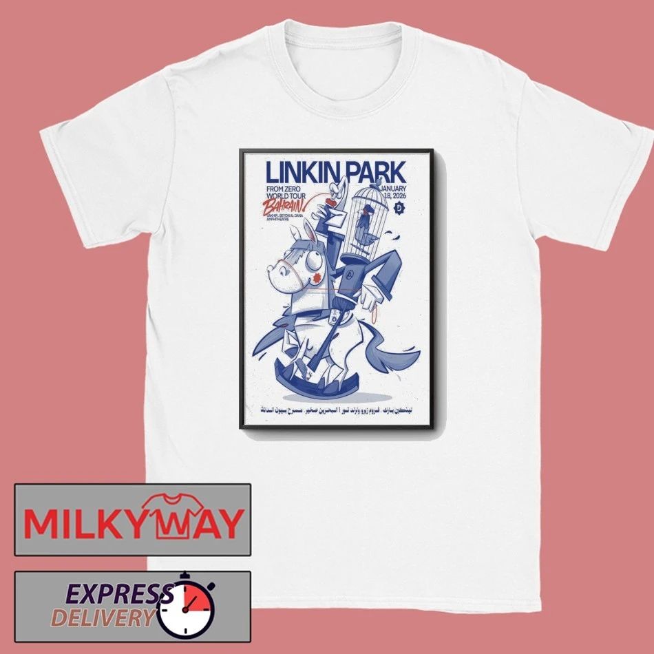 Linkin Park Jan 18, 2026 Tour Sakhir Signed Poster shirt