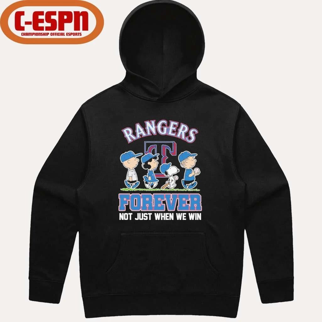 The Peanuts Characters Forever X Texas Rangers Shirt