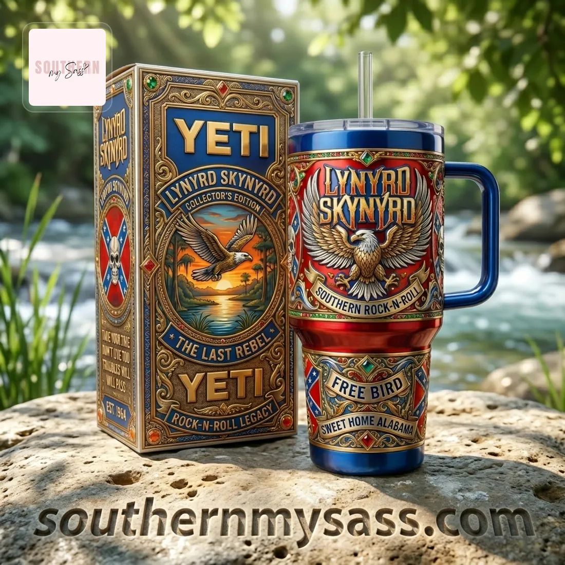 Lynyrd Skynyrd Collector’s Edition 40oz Insulated Tumbler With Handle