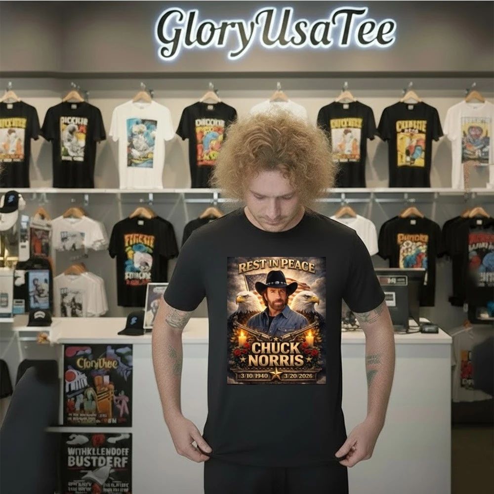 Chuck Norris Rest in Peace RIP Memorial Graphic Shirt