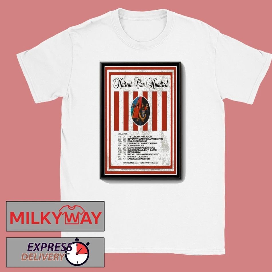 Haircut 100 UK Tour May 2026 Poster shirt
