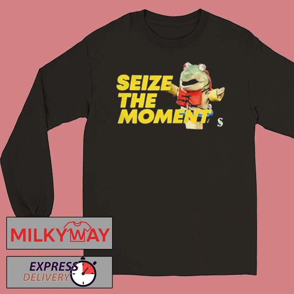 Seize The Moment Humpy Salmon New Mascot Seattle Mariners Mlb Baseball Shirt