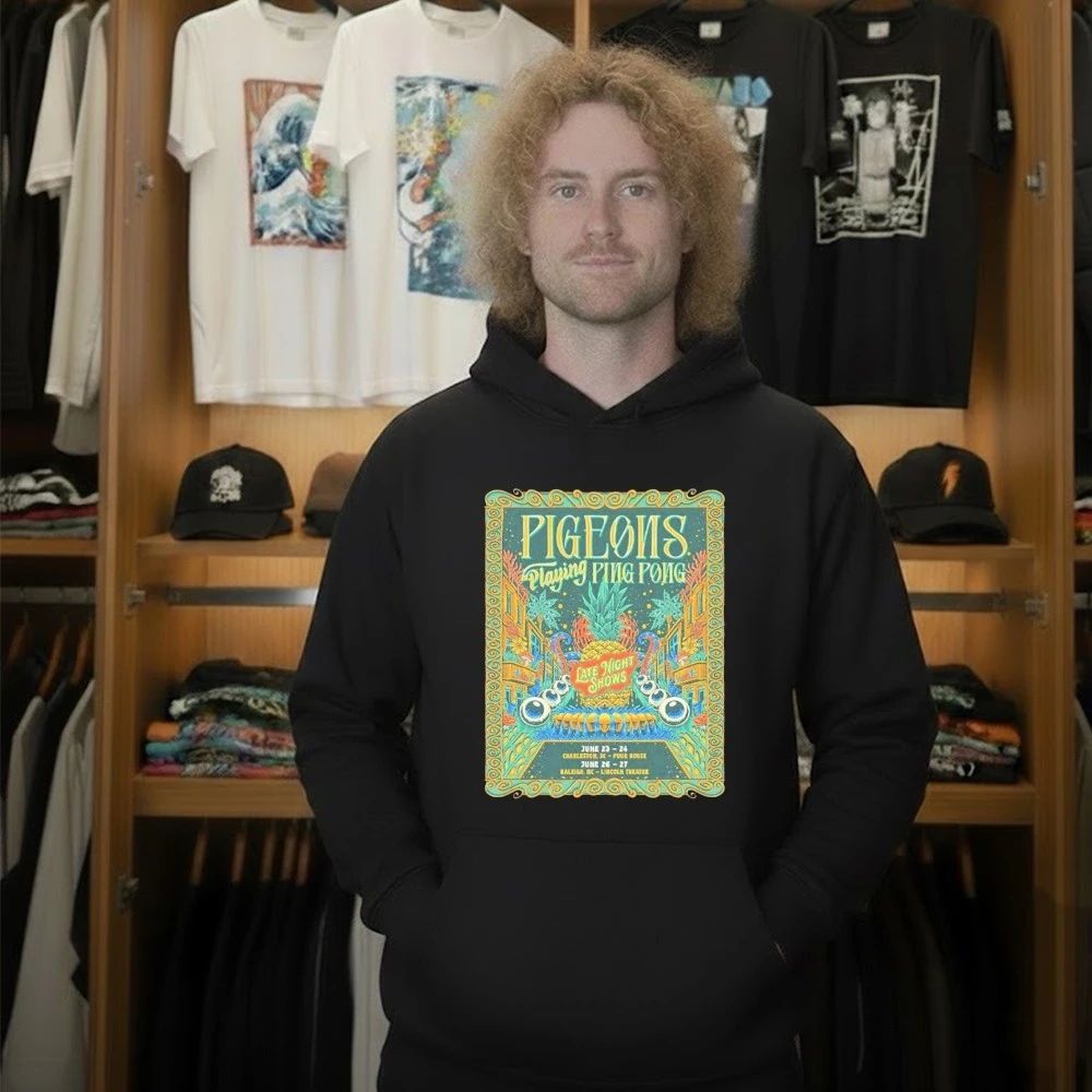 Pigeons Playing Ping Pong Late Night Shows 2026 In Charleston SC At Pour House On June 23-24 And Raleigh NC At Lincoln Theatre On June 26-27 T-Shirt