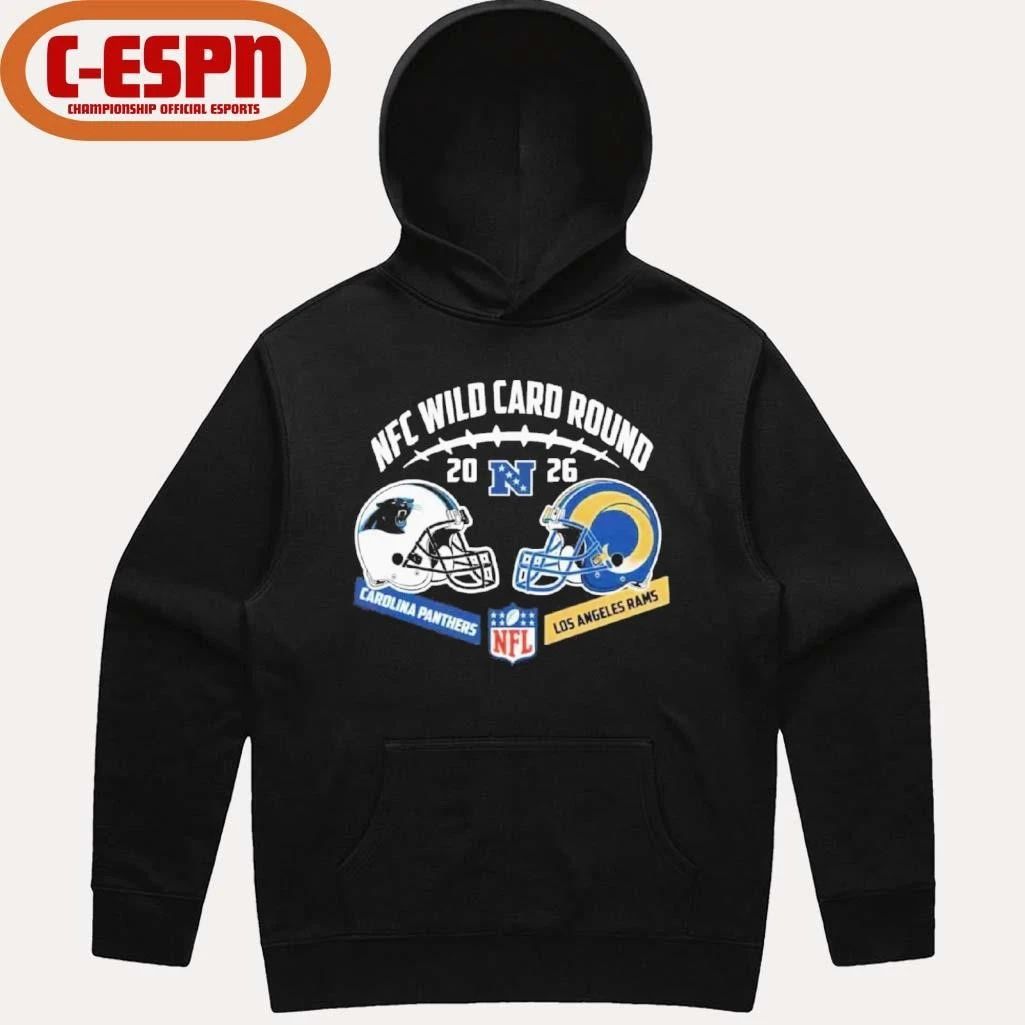 Panthers Vs Rams NFC Wild Card Round Helmet Matchup T-Shirt