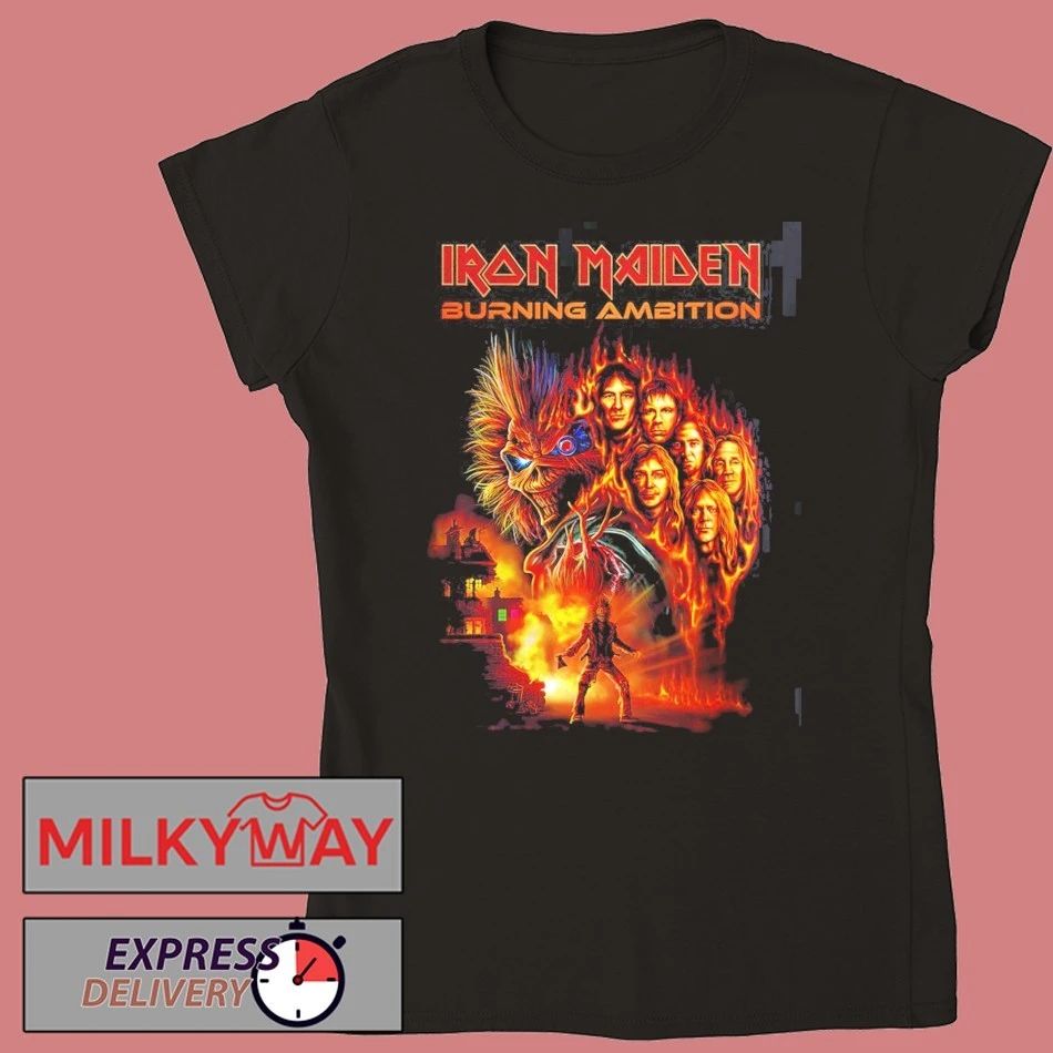 Iron Maiden Burning Ambition Movie Poster T-Shirt