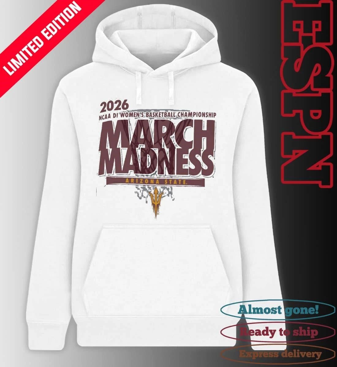 Arizona State Women’s Basketball Single Team 2026 NCAA March Madness Shirt