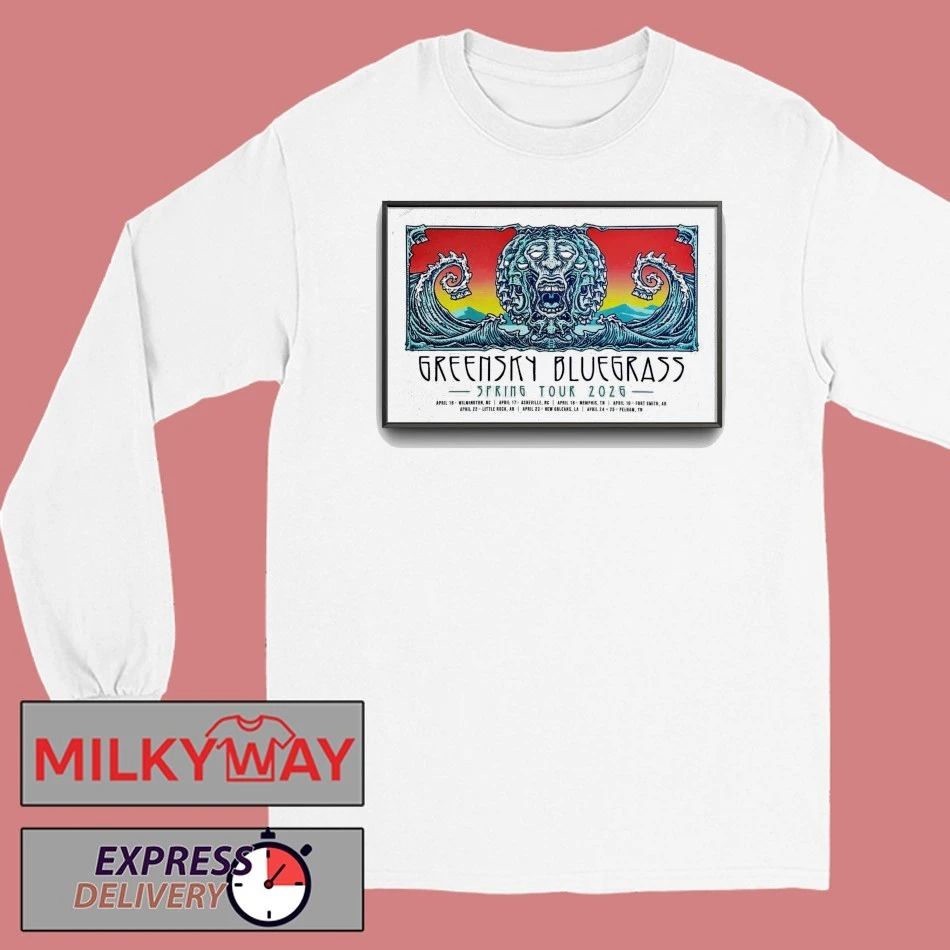 Greensky Bluegrass Spring 2026 Tour Poster shirt