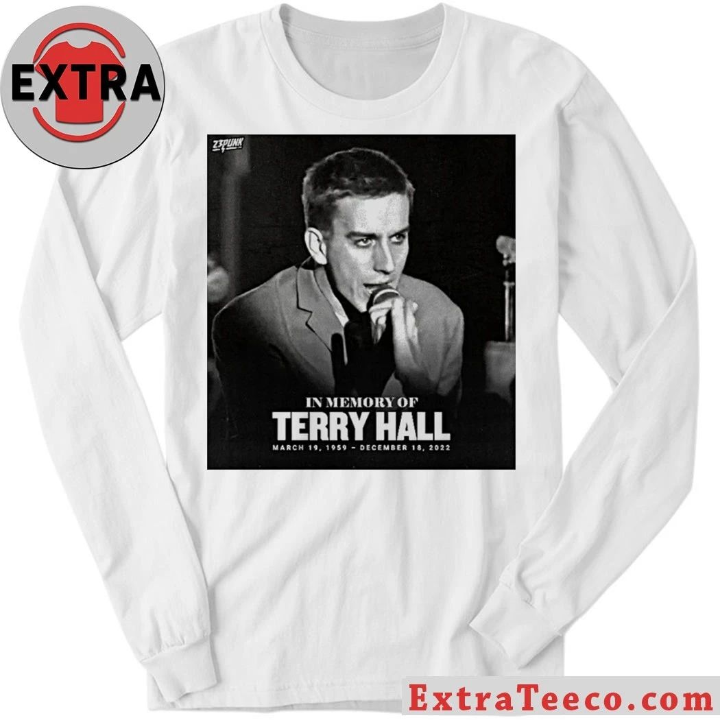 a memorial to Terry Hall, lead singer of the 2-tone ska band The Specials Shirt