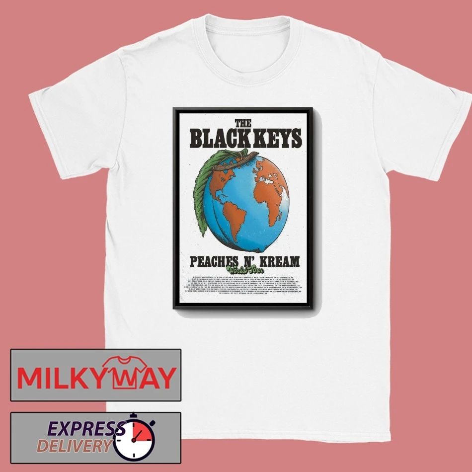 The Black Keys Peaches N’ Kream World Tour 26 Poster shirt