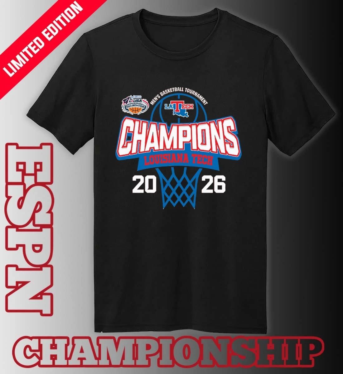 C-USA Men’s Basketball Tournament 2026 Champions Louisiana Tech Bulldogs T-Shirt